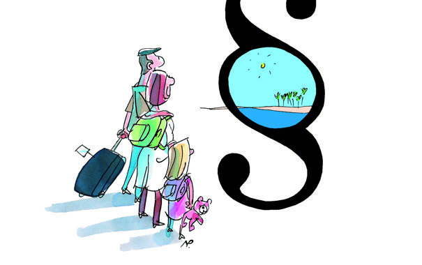 Ny Ferielov. Tegning Niels Poulsen